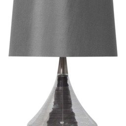 Rackhams Willis Satin Nickel Glass Table Lamp - thumbnail 6
