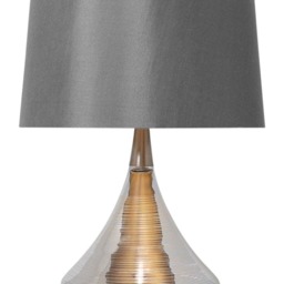 Rackhams Willis Satin Nickel Glass Table Lamp - thumbnail 5