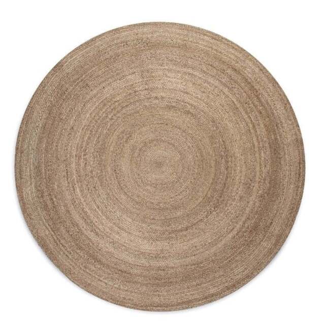 Rackhams Braided Jute Rug Round Rangpur Natural Grey Brown - Ø 200 cm - image 1