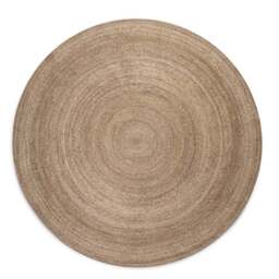 Rackhams Braided Jute Rug Round Rangpur Natural Grey Brown - Ø 200 cm - thumbnail 1