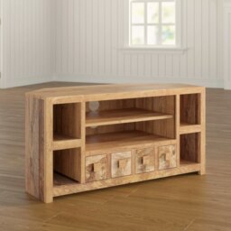 Rackhams Logan Light Mango Corner TV Unit - 110 cm - 55 cm - Wood - thumbnail 4