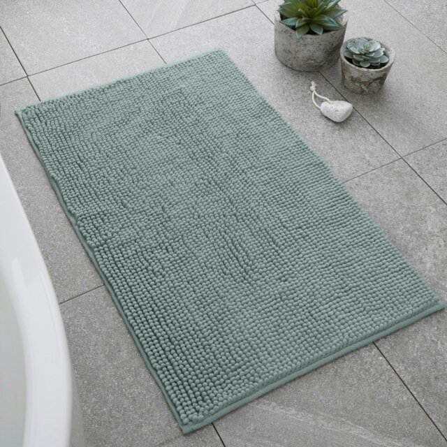 Rackhams Bobble Bath Mat - Sage Green - Bath Mat 50 x 80 cm - image 1