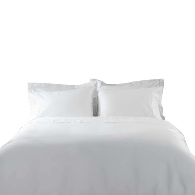 Rackhams Bamboo Fitted Sheet - White - White - Double - 70% Bamboo/30% Cotton - image 1