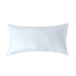 Rackhams Silky 330 TC Egyptian Cotton Satin Stripe Housewife Pillowcase, King Size - Aqua Blue - thumbnail 2