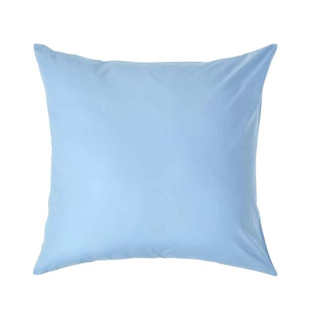 Rackhams Crisp & Cool 200 TC Egyptian Cotton Percale Housewife Pillowcase, European Size - Blue - 80 x 80 cm - image 1