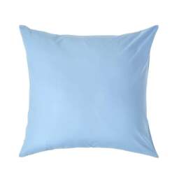 Rackhams Crisp & Cool 200 TC Egyptian Cotton Percale Housewife Pillowcase, European Size - Blue - 80 x 80 cm - thumbnail 1