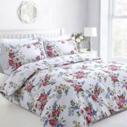 Rackhams Vintage Floral Printed Cotton Blend Duvet Cover and Pillowcase Set - Multi - Super King - thumbnail 2