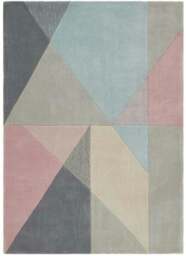 Rackhams Trio Multi Pastel Geometric Rug - 80X150 cm