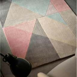 Rackhams Trio Multi Pastel Geometric Rug - 80X150 cm - thumbnail 2