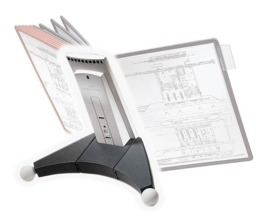 Rackhams SHERPA TABLE 10 Display Panel Desk Stand Module - A4 Grey - thumbnail 3