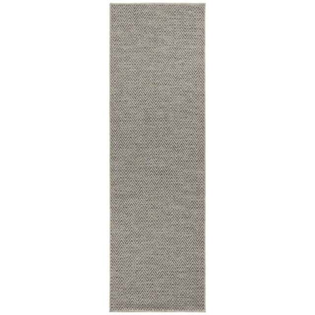Rackhams Flatwoven Nature Dark Grey Runner - Indoor-Outdoor - 80X250 cm - image 1