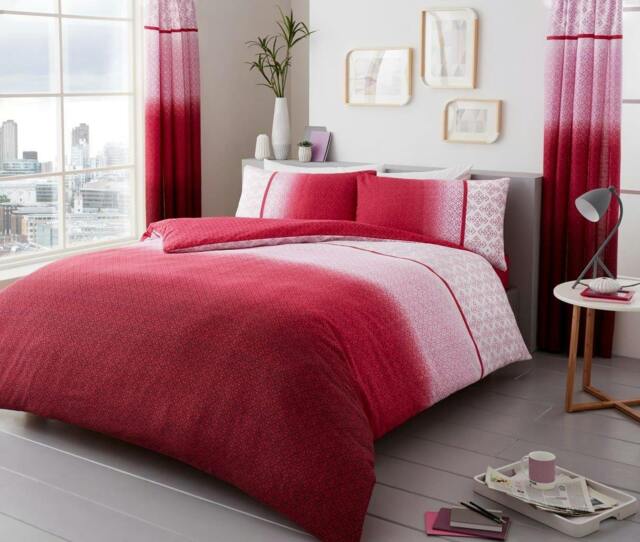 Rackhams Urban Ombre Duvet Cover and Pillowcase Set - Pink - King (220cm x 235cm)