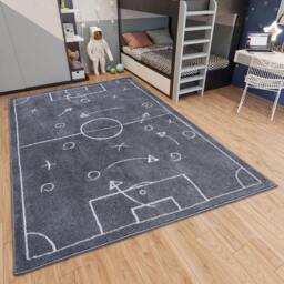 Rackhams Adventures Kids Game Plan Dark Grey Rug - 120X170 cm - thumbnail 6
