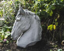 Rackhams Stallion Horse Head Concrete Garden Ornament - thumbnail 3