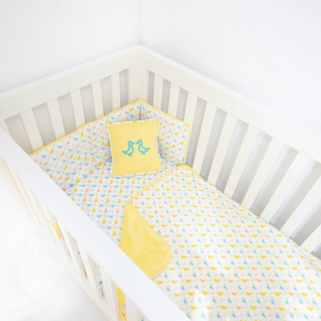 Rackhams Little Ducks Baby Cot Bedding Set - One Size - Yellow - image 1