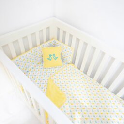 Rackhams Little Ducks Baby Cot Bedding Set - One Size - Yellow - thumbnail 1