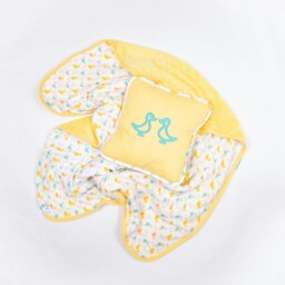 Rackhams Little Ducks Baby Cot Bedding Set - One Size - Yellow - thumbnail 2