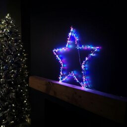Rackhams 60cm Multi Colour Indoor Outdoor LED Star Light Christmas Decoration - thumbnail 3