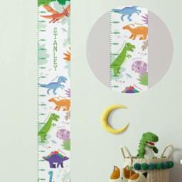 Rackhams Personalised Dinosaur Height Chart - Vinyl - H110 x W17.8 x D0.1cm, 0.113kg