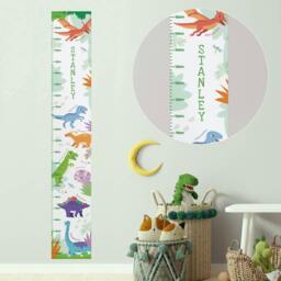 Rackhams Personalised Dinosaur Height Chart - Vinyl - H110 x W17.8 x D0.1cm, 0.113kg - thumbnail 3