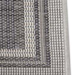 Rackhams Indoor & Outdoor Tribal Bordered Rug – Grey - 76X150 cm - thumbnail 4