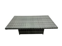 Rackhams Outdoor Love Sofa Set 10 Seat Rattan Garden Furniture Set with Adjustable Lifting Dining or Coffee Table Dark Grey Mixed - thumbnail 4