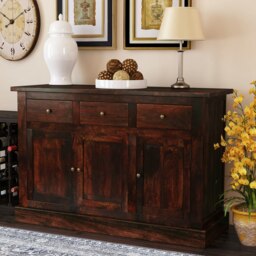 Rackhams Jinita Dark Wood Large Sideboard - Wood - 1