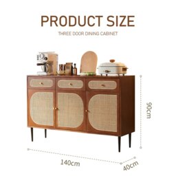 Rackhams Antonio Long Sideboard, Solid Wood - thumbnail 6