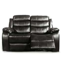 Rackhams Venlo Leather Reclining 2 Seater Sofa - Grey - thumbnail 3