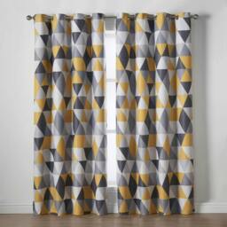 Rackhams Mal Room Darkening Ring Top Curtains - Grey - 229cm width x 229cm drop - thumbnail 6