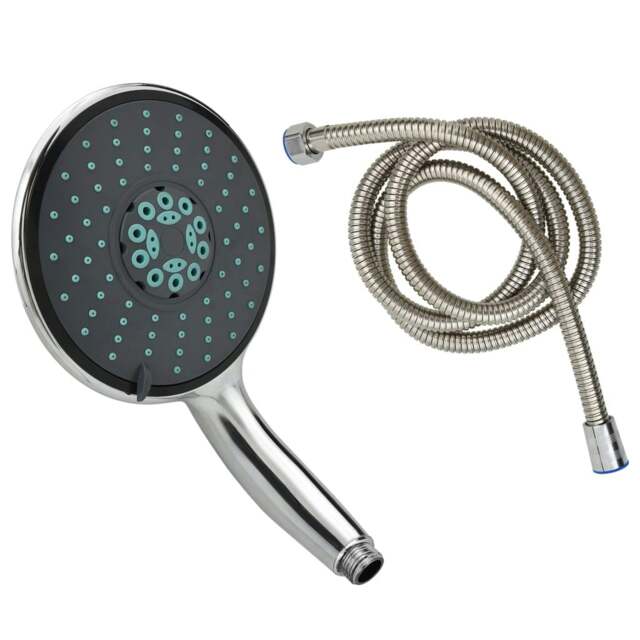 Rackhams Multifunctional Handheld Shower Head with 1.5 m Hose Chrome