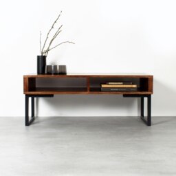 "Rackhams Darwen Solid Wood Coffee Table On Minimalist Square legs - Oak - 60cm (23.5"") deep - XS 80cm (31.5"")" - thumbnail 5
