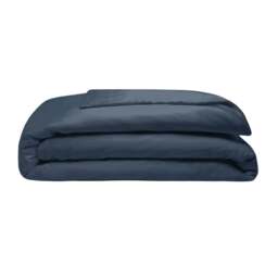 Rackhams 200 Thread Count Egyptian Blend Duvet Cover - Navy - Single - Navy - 100% Cotton - thumbnail 1