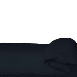 Rackhams 200 Thread Count Egyptian Blend Duvet Cover - Navy - Single - Navy - 100% Cotton - thumbnail 3