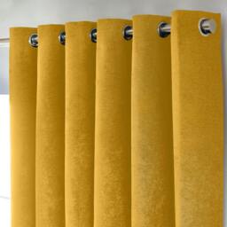 Rackhams Chenille Blackout Ring Top Eyelet Curtains - 168cm width x 137cm drop - thumbnail 2