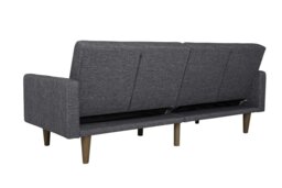 Rackhams Paxson Clic Clac Sofa Bed in Grey Fabric - Grey - thumbnail 5