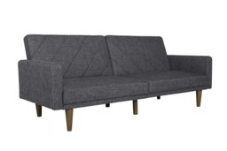 Rackhams Paxson Clic Clac Sofa Bed in Grey Fabric - Grey - thumbnail 2