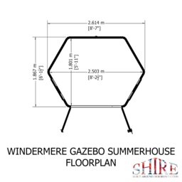 Rackhams Windermere Hexagonal Gazebo Summerhouse 8x7 Double doors 12mm Cladding - thumbnail 5