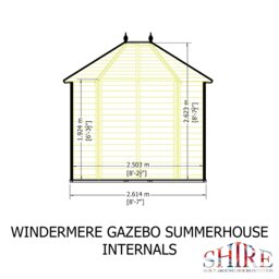 Rackhams Windermere Hexagonal Gazebo Summerhouse 8x7 Double doors 12mm Cladding - thumbnail 6