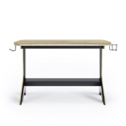 Rackhams Jersey Writing Office Desk in Black / Oak - thumbnail 1