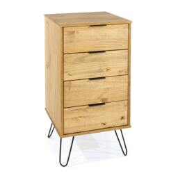 Rackhams Augusta 4 Drawer Narrow Chest - antique waxed pine - thumbnail 3