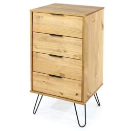 Rackhams Augusta 4 Drawer Narrow Chest - antique waxed pine - thumbnail 1