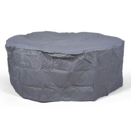 Rackhams Round 6 Seater Garden Table & Chairs Set Cover - 1 - Grey