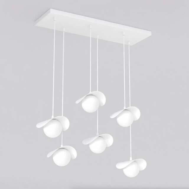 Rackhams RITUAL Pendant lamp 6 x G9 White with White Shade - image 1