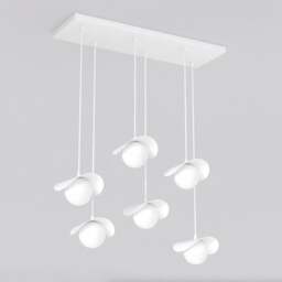 Rackhams RITUAL Pendant lamp 6 x G9 White with White Shade