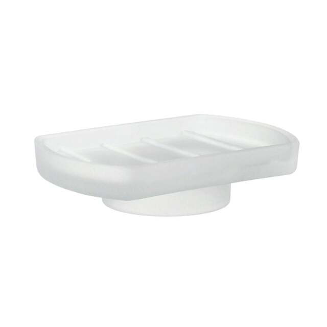 Rackhams Frosted Glass Spare Replacement Rectangular Soap Dish Tray for Wall Mounted Soap Dish Holders