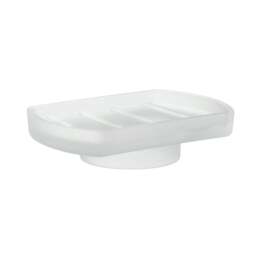 Rackhams Frosted Glass Spare Replacement Rectangular Soap Dish Tray for Wall Mounted Soap Dish Holders