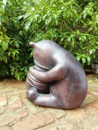 Rackhams Large Winnie-The-Pooh Ornament Sculpture For A Home or Garden - Resin - Bronze - Sculpture - thumbnail 5