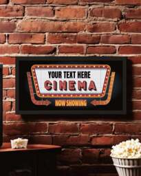 Rackhams Personalised Wall Art Print - Home Cinema Now Showing Sign - thumbnail 5
