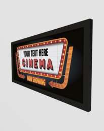 Rackhams Personalised Wall Art Print - Home Cinema Now Showing Sign - thumbnail 3